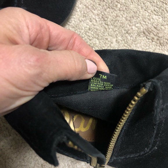 Black suede Sam Edelman booties - Picture 4 of 4